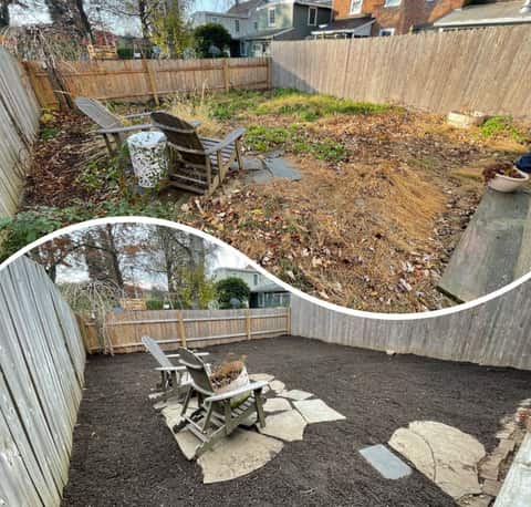 Seasonal yard cleanup and debris removal project